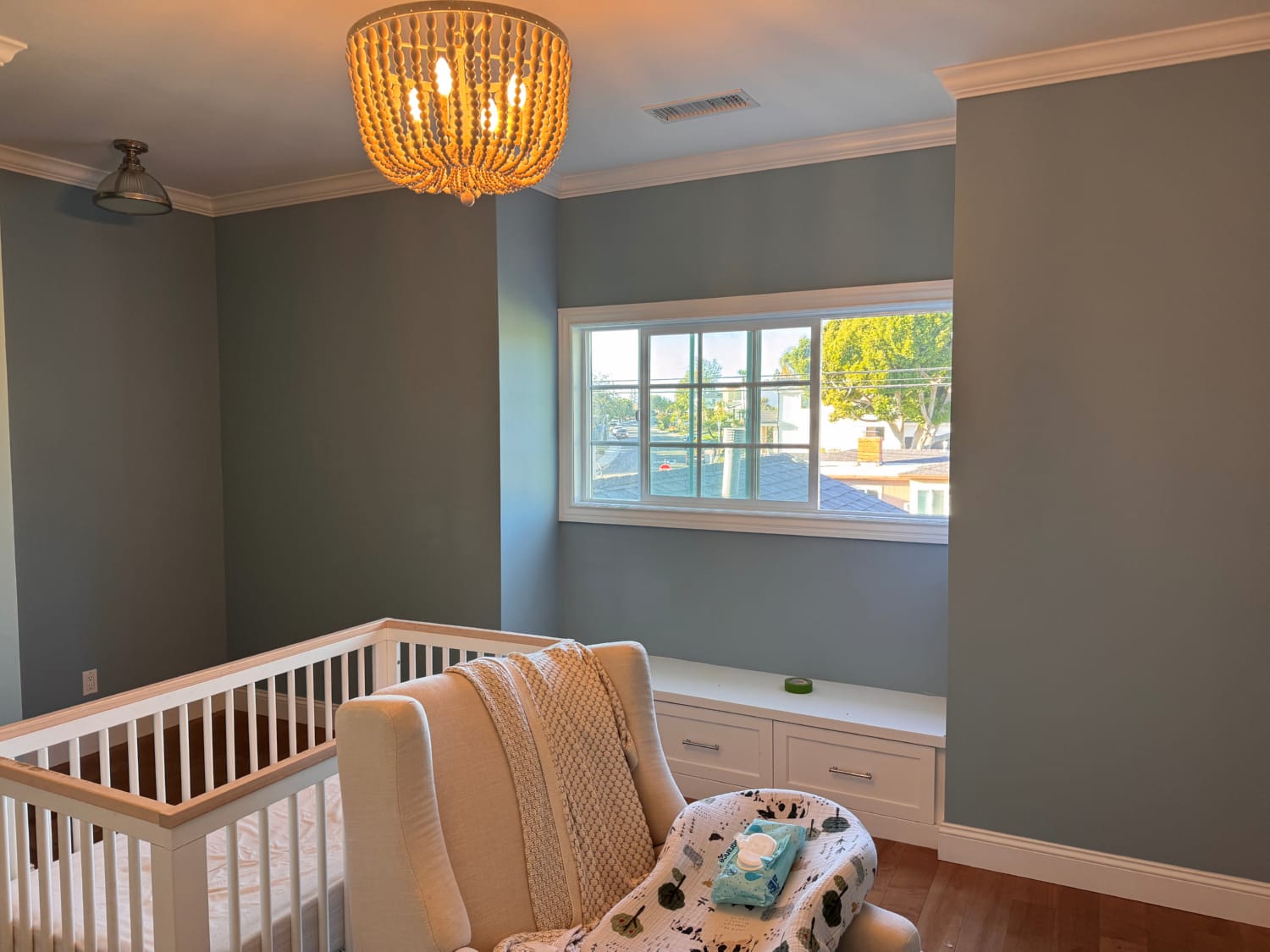 Professional room painting ceiling and wall coverage