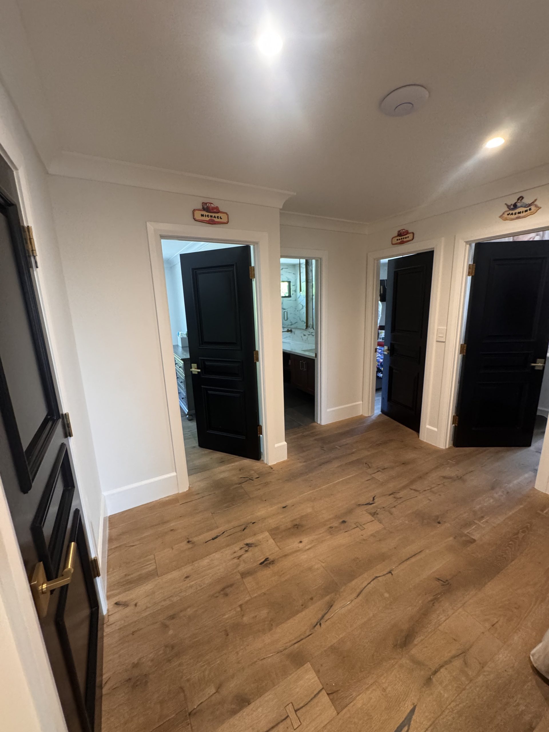 Hallway black doors LA